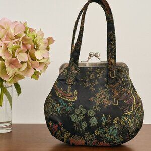 Vintage Oriental Brocade Evening Bag Small Purse EUC